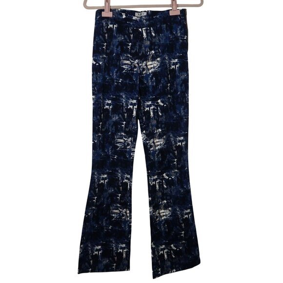 Nazz Couture Pants - Nazz Couture Womens M Blue Tie Dye Print Flared Pants Boho Hippie Festival